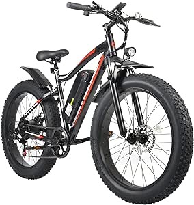 CLIENSY 26 Inch Electric Bike, 350W Folding Ebike with Removable 36V 8AH Lithium Battery for Adults, 21 Speed Shifter